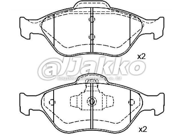 Brake System YS61-2K021-DA brake pads set for FORD / MAZDA D1175 GDB1419 23202