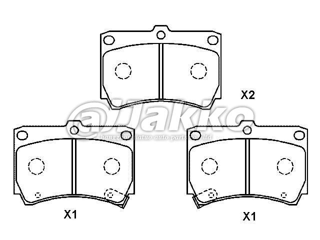 V9118-X002 auto brake pads for FRONT brake pads for FORD / MAZDA / NISSAN