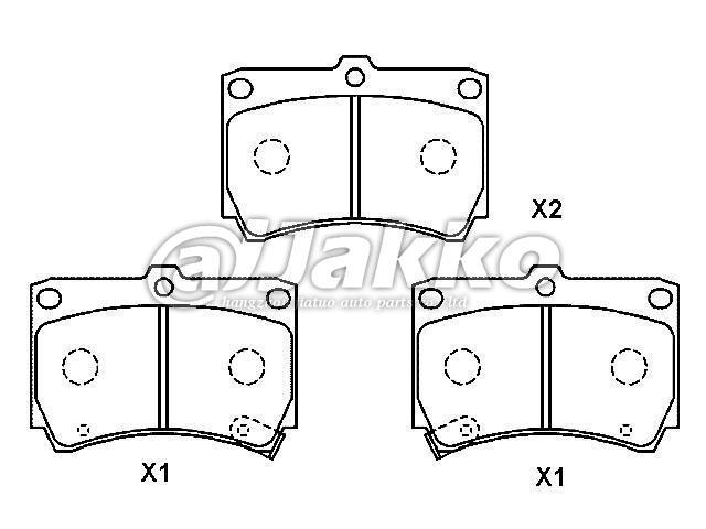 V9118-X002 auto brake pads for FRONT brake pads for FORD / MAZDA / NISSAN