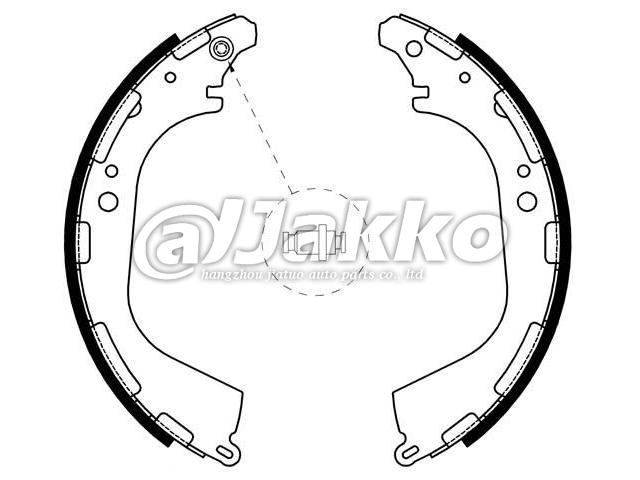 44060-0W725 FRONT Brake Shoes CERAMIC Brake System car ceramic brake shoes NN2055 S631 44060-0W725